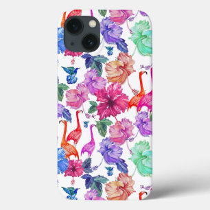 iPhone 13 Case Motif d'aquarelle tropicale