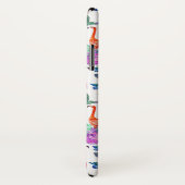 Coques Case-Mate iPhone Motif d'aquarelle tropicale| Monogramme (Dos/Droite)