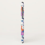 Coques Case-Mate iPhone Motif d'aquarelle tropicale| Monogramme (Dos/Gauche)