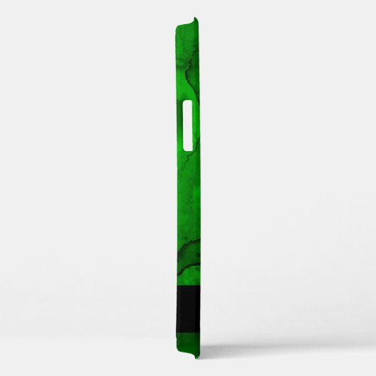 Coques Case-Mate iPhone Motif d'aquarelle vert élégant (Verso / Droite)