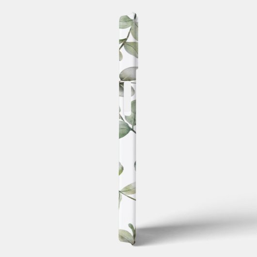 Coques Case-Mate iPhone Motif d'aquarelle vert simple Eucalyputus Sage (Verso / Droite)