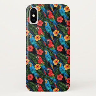 Coque iPhone X Motif d'ara et de ketmie
