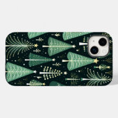 Coques Case-Mate iPhone Motif d'arbre de Noël (Verso (horizontal))