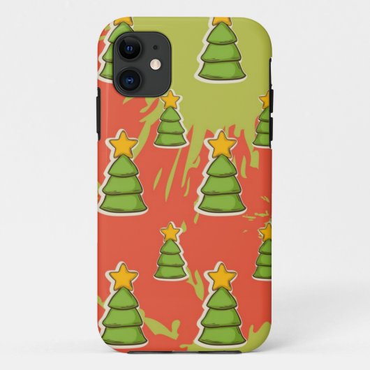 Coques Case-Mate iPhone motif d'arbre de Noël (Dos)