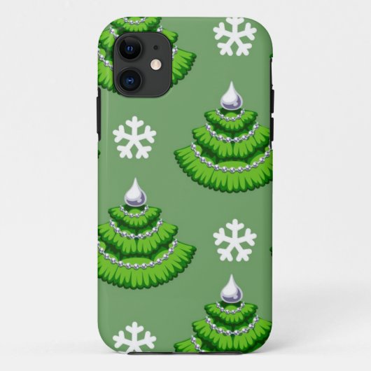Coques Case-Mate iPhone motif d'arbre de Noël (Dos)