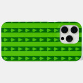 Coques Case-Mate iPhone Motif d'arbre de Noël à rayures vertes (Verso (horizontal))