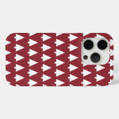 Coques Case-Mate iPhone Motif d'arbre de Noël | Géométrique Scandi Rouge f (Verso (horizontal))