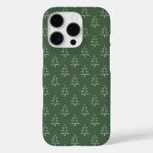 Coques Case-Mate iPhone Motif d'arbre de Noël vert (Verso)