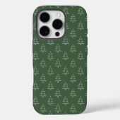 Coques Case-Mate iPhone Motif d'arbre de Noël vert (Verso)