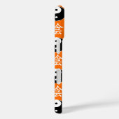 Coques Case-Mate iPhone Motif d'Arrière - plan orange du Yinyang (Verso / Droite)