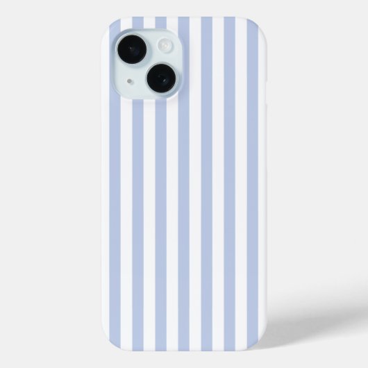 Coques Case-Mate iPhone Motif d'art à rayures verticales bleu blanc doux (Verso)