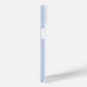 Coques Case-Mate iPhone Motif d'art à rayures verticales bleu blanc doux (Verso / Droite)