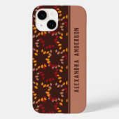 Coques Case-Mate iPhone Motif d'art Abstrait d'Afrique Brown sombre (Verso)