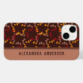 Coques Case-Mate iPhone Motif d'art Abstrait d'Afrique Brown sombre (Verso (horizontal))