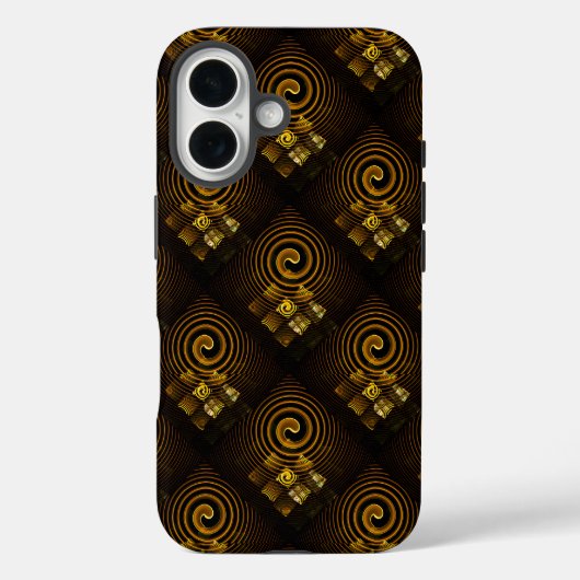 Coques Case-Mate iPhone Motif d'art abstrait élégant boho moderne or #502 (Verso)