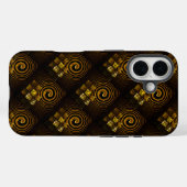 Coques Case-Mate iPhone Motif d'art abstrait élégant boho moderne or #502 (Verso (horizontal))