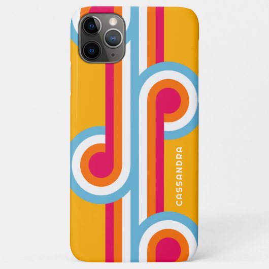 Coques Case-Mate iPhone Motif d'art bleu orange rose rouge personnalisé (Dos)