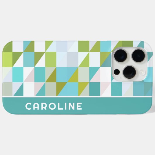 Coques Case-Mate iPhone Motif d'art Carré triangles Polygon (Verso (horizontal))