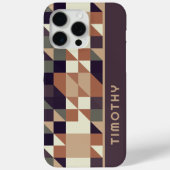 Coques Case-Mate iPhone Motif d'art Carré Triangles Polygon Personnalisé (Verso)