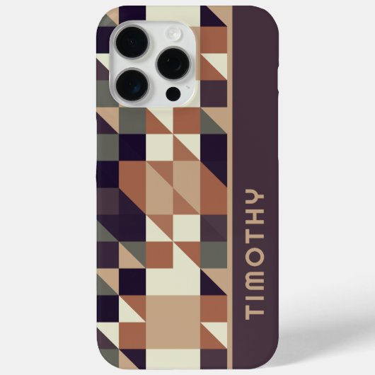 Coques Case-Mate iPhone Motif d'art Carré Triangles Polygon Personnalisé (Verso)