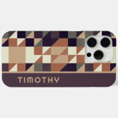 Coques Case-Mate iPhone Motif d'art Carré Triangles Polygon Personnalisé (Verso (horizontal))