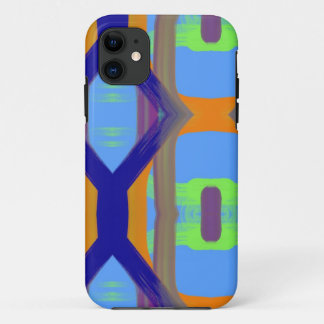 Coques Pour iPhone Motif d'art Customisé couleur bleu vert orange