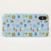 Coques Case-Mate iPhone Motif d'art de mer de pixel (Dos (Horizontal))
