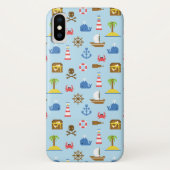 Coques Case-Mate iPhone Motif d'art de mer de pixel (Dos)