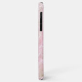 Coques Case-Mate iPhone Motif d'art en marbre d'agate gris rose pastel per (Dos/Gauche)