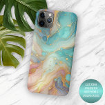 Coque iPhone 15 Pro Max Motif d'art en marbre rose violet Turquoise Aqua B<br><div class="desc">Transformez votre iPhone avec ce coque époustouflant, avec un motif d'art personnalisé violet, rose, aqua, bleu turquoise foncé, et marbre doré. Il a une finition brillante qui met en valeur la beauté du design en marbre. Ce coque est parfait pour tous ceux qui aiment la sophistication et l'unicité du marbre,...</div>