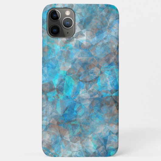 Coques Case-Mate iPhone Motif d'art en mosaïque gris bleu turquoise (Dos)