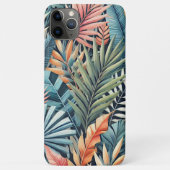 Coques Case-Mate iPhone Motif d'art Feuille turquoise bleu vert rose orang (Dos)
