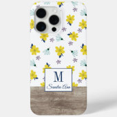 Coques Case-Mate iPhone Motif d'art floral classique personnalisé (Verso)