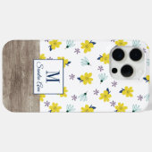 Coques Case-Mate iPhone Motif d'art floral classique personnalisé (Verso (horizontal))