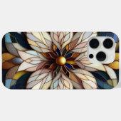 Coques Case-Mate iPhone Motif d'art floral en verre coloré chic classique (Verso (horizontal))