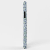 Coques Case-Mate iPhone Motif d'art floral personnalisé Blue Mint Green Mo (Dos/Droite)