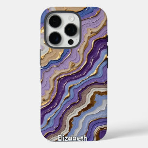 Coques iPhone 16 Pro Motif d'art fluide de géoode Abstrait