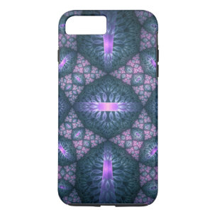 Case-Mate iPhone Case Motif d'art fractal 3D turquoise violet rose