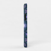 Coques Case-Mate iPhone motif d'art fractal 3D Turquoise violet rose (Dos/Droite)