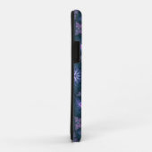 Coques Case-Mate iPhone motif d'art fractal 3D Turquoise violet rose (Dos/Droite)