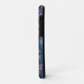 Coques Case-Mate iPhone motif d'art fractal 3D Turquoise violet rose (Dos/Gauche)