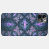 Coques Case-Mate iPhone motif d'art fractal 3D Turquoise violet rose (Dos (Horizontal))