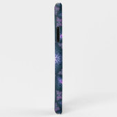 Coques Case-Mate iPhone motif d'art fractal 3D Turquoise violet rose (Dos/Droite)