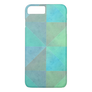 Coque Case-Mate Pour iPhone Motif d'art géométrique turquoise Blue Green Trian