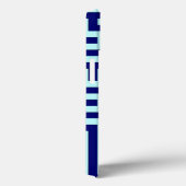 Coques Case-Mate iPhone Motif d'art Maze bleu (Verso / Droite)