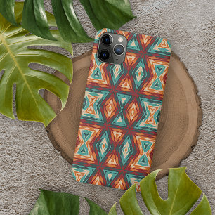 Case-Mate iPhone Case Motif d'art mosaïque ethnique Turquoise Rouge Oran