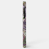 Coques Case-Mate iPhone Motif d'art mosaïque violet abstrait rétro (Dos/Gauche)