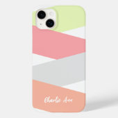 Coques Case-Mate iPhone Motif d'art rayé diagonal simple personnalisé (Verso)