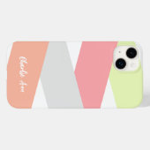 Coques Case-Mate iPhone Motif d'art rayé diagonal simple personnalisé (Verso (horizontal))