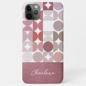 Coques Case-Mate iPhone Motif d'art rétro rose pâle personnalisé Mauve Tau (Dos)